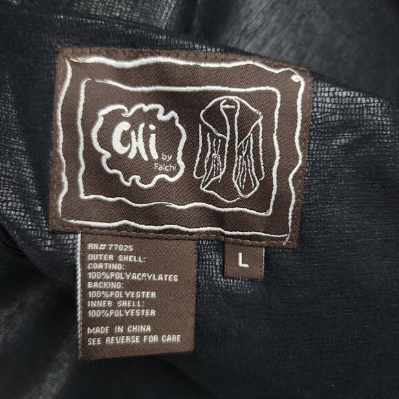 CHI by Falchi Faux Suede Faux Fur Reversible Leopard Print Coat, Size Large - Picture 12 of 16